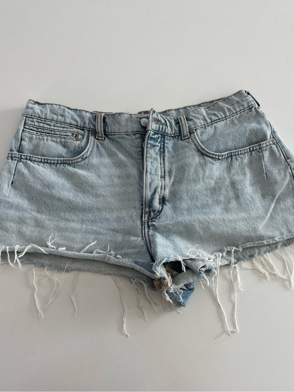 Anthropology Pilcro Light Wash Denim Cutoff Shorts
